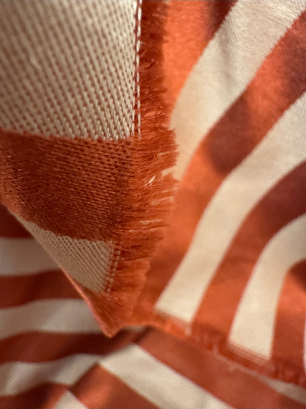 Rust and blush Striped Fabric. 46”x 3 yards. - Picture 13 of 13
